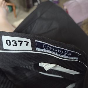 Men's Black Dress Pants New  No Hem Yet  L Is 48 Ins Is 36  # P377 Bb N